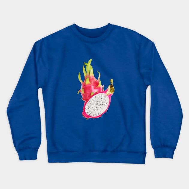 Abstract Minimalist Art of Dragon Fruit or Pitaya Crewneck Sweatshirt by Insightly Designs